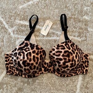 Soma Vanishing 360 Perfect Coverage Leopard Underwire Bra Size 36C